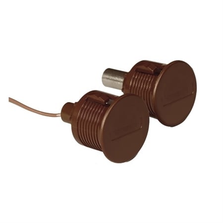 Honeywell Home 947BR 1" Steel Door Magnetic Contact, Brown
