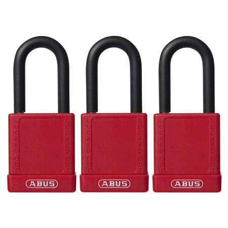 09818 red nonconductive lockout padlock 14 shackle