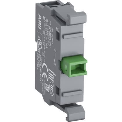ABB MCB-10 Pilot Device, 22mm Contact Block, 1NO, Front Mount, Non-Metallic