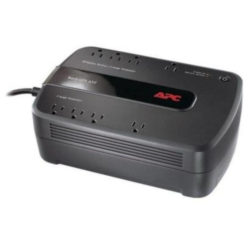 APC BE650G1 Back-UPS, 650VA, 120/120V, NEMA 5-15R and NEMA 5-15R Surge Outlets