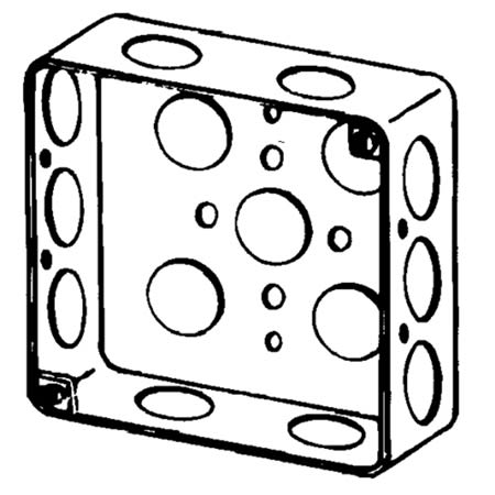 4sl12 4 square box drawn 114 depth 12 knockouts st 4sl12 4 square box drawn 114 depth 12 knockouts st