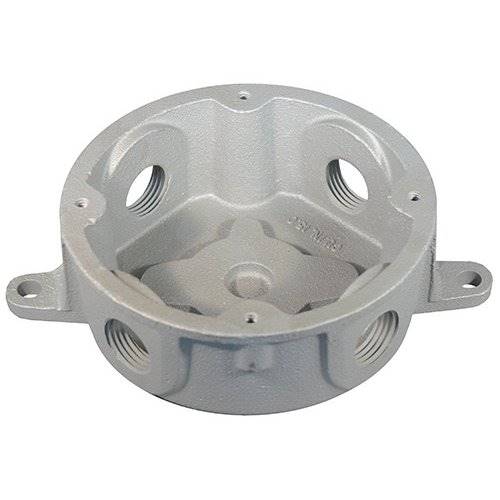 Appleton JBX-75L Conduit Outlet Box with Mounting Lugs, Malleable Iron, 3/4" Hub