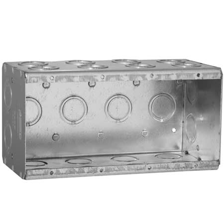 m4350 masonry box 4gang 312 deep 12 & 34 kos metal m4350 masonry box 4gang 312 deep 12 & 34 kos metal