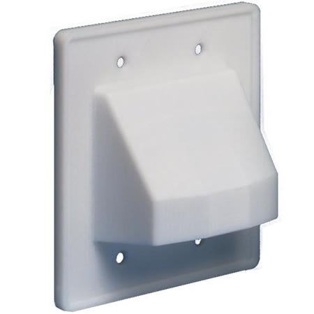 CE2 Cable Entrance Hood, 2-Gang, Reversible, White CE2 Cable Entrance Hood, 2-Gang, Reversible, White