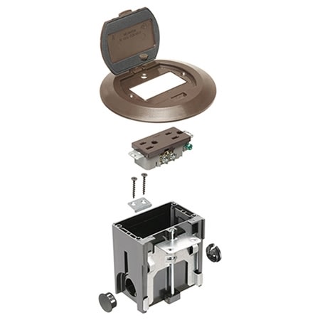 flbafr101br non metallic adjustable floor box brow flbafr101br non metallic adjustable floor box brow