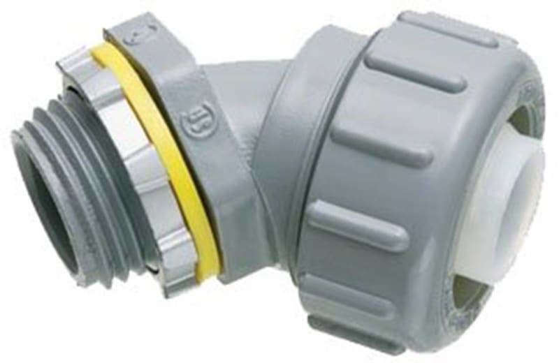 Arlington UV Rated Plastic Non-Metallic Liquidtight 45 Degree Connector 1/2 Inch