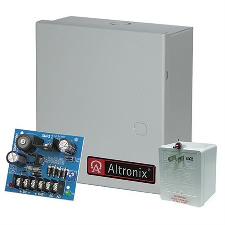 Altronix SMP3ET Power Supply Charger with TP1640, Single Output, 6/12VDC at 2.5A, BC100 Enclosure Altronix SMP3ET Power Supply Charger with TP1640, Single Output, 6/12VDC at 2.5A, BC100 Enclosure