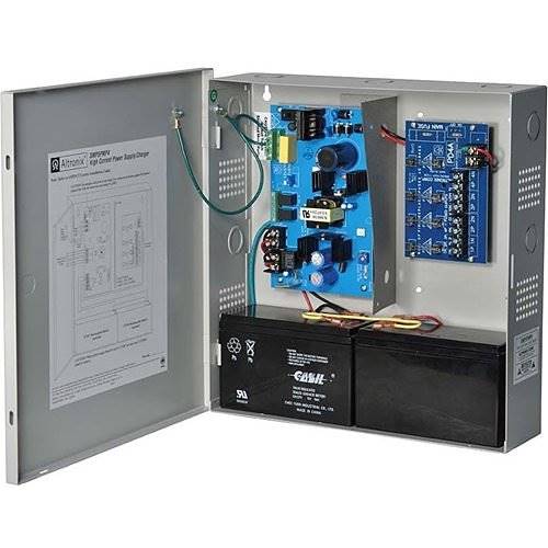 Altronix SMP5PMP4 Power Supply Charger, 4 Fused Outputs, 12/24VDC at 4A, 115/220VAC, Supervision, BC300 Enclosure, Grey (Replaces SMP5PMCTXPD4)