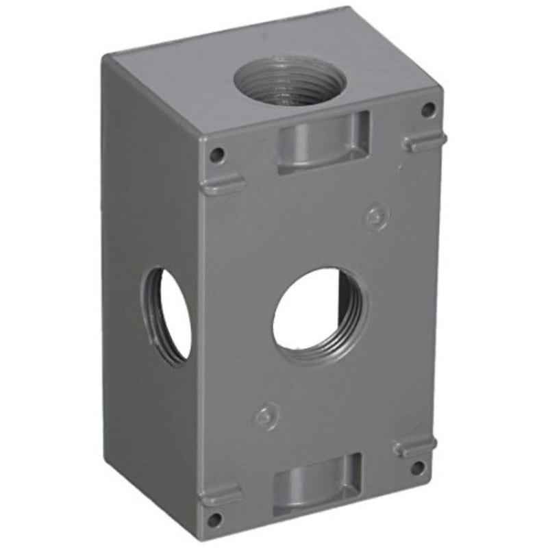 BELL 5332-0 Weatherproof Box,3/4 in Hub,4.5"