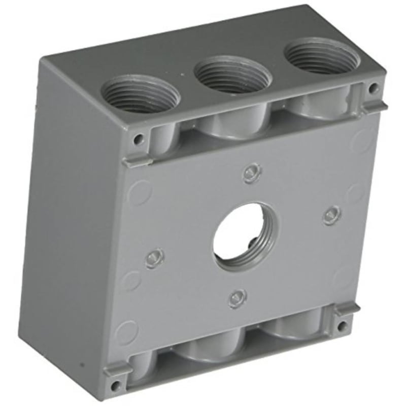 Hubbell-Bell 5348-0 Weatherproof Box, 4-1/2-Inch X 4-1/2-Inch