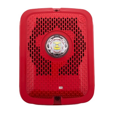 System Sensor SPSRKLED Outdoor LED Speaker Strobe Wall, Fire, Red