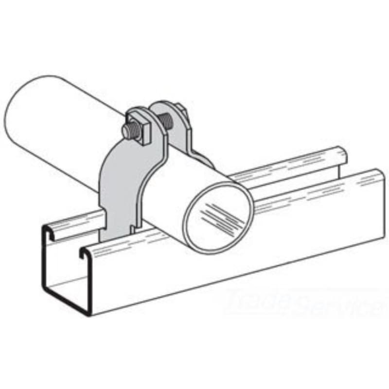 B-Line B2014PA-ZN Conduit to Strut Clamp; 2 1/2 In Rigid