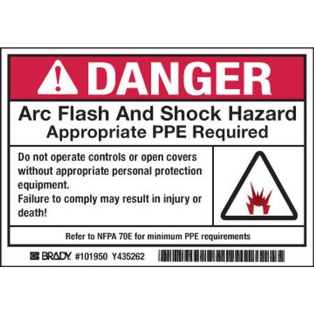 101951 arc flashshock hazard label 101951 arc flashshock hazard label
