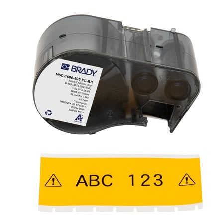 m5c1500595ylbk allweather vinyl labels 15 w x 25 f