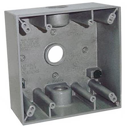 tgb100v weatherproof outlet box 2 gang (3) 1 outle