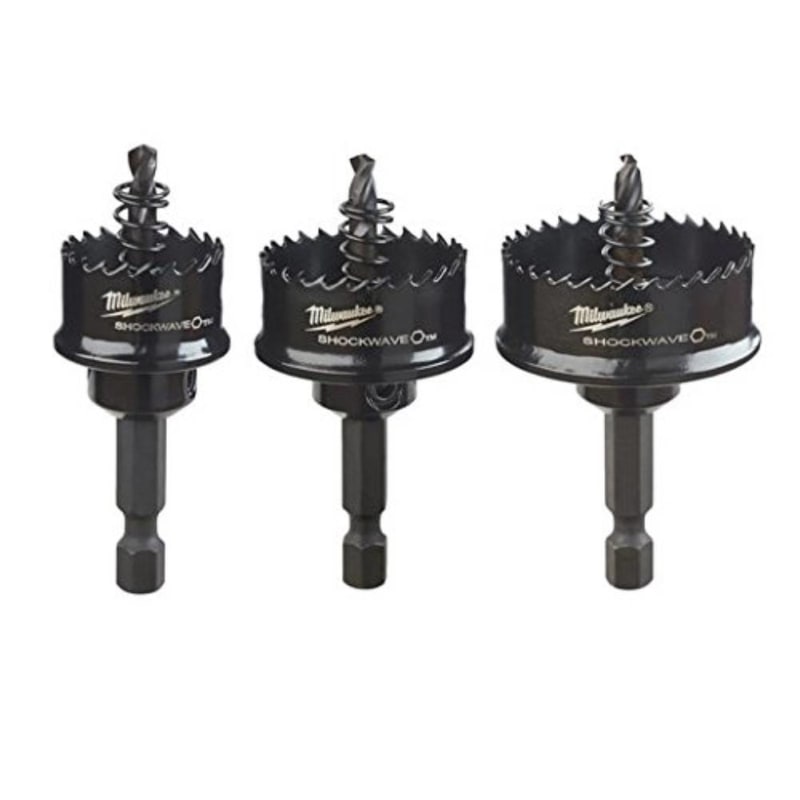 Milwaukee 49-22-4800 Shockwave 3-Piece Kit Impact Hole Saw Milwaukee 49-22-4800 Shockwave 3-Piece Kit Impact Hole Saw
