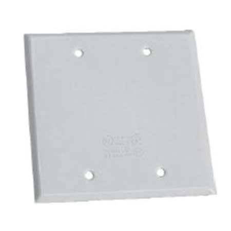 tp7296 weatherproof cover 2 gang blank type steel