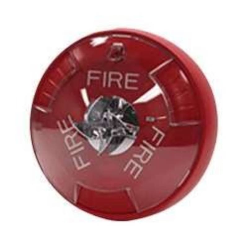 Cooper Wheelock Ceiling-Mount Multi-Candela Strobe (Two-Wire, 12/24 V, Red) Cooper Wheelock Ceiling-Mount Multi-Candela Strobe (Two-Wire, 12/24 V, Red)