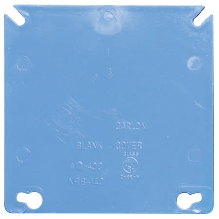 a400rcar 4 square cover blank 2gang nonmetallic bl