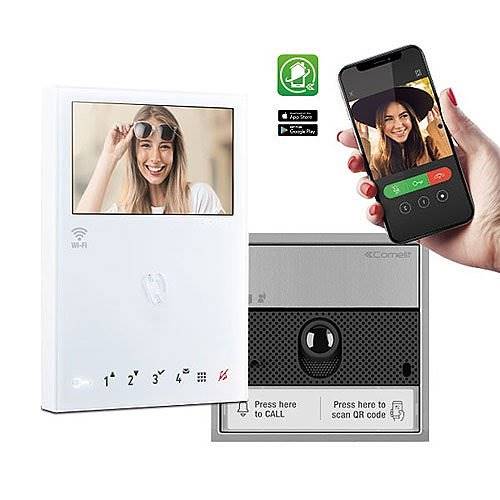 Comelit PAC KVU8508 Surface Mount Single-Family Ultra Kit for VIP System, Includes UT8020, 6722W, 1456S, 1441B