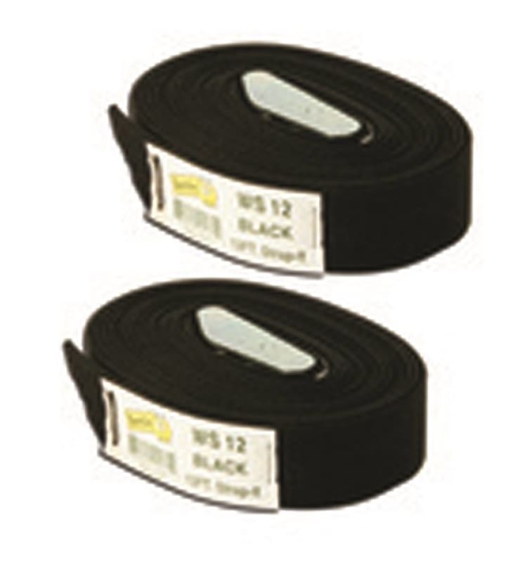 Dottie 2WS12 12' Web Straps w/ Buckle, Nylon - Black, 2 Included