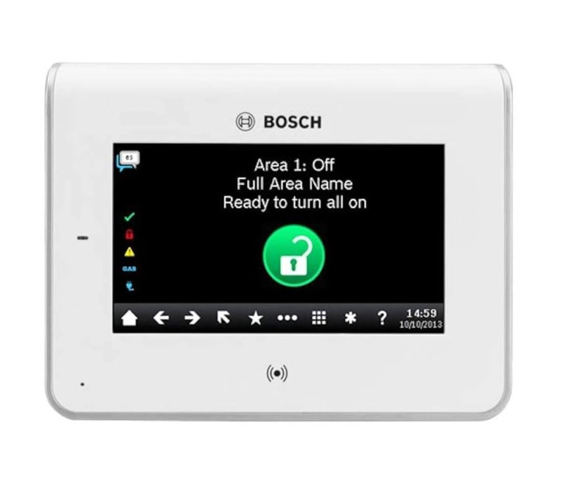 Bosch B942W Touchscreen Intrusion LCD Keypad, White