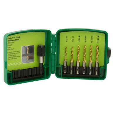 Greenlee DTAPSSKIT 7 Pc Drill/Tap Bit Kit for SS