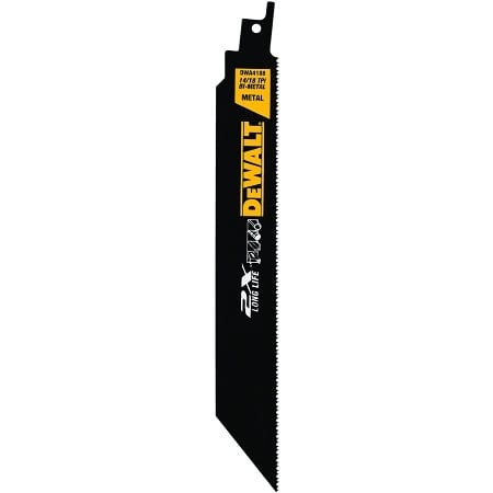 DEWALT DWA4188 Reciprocating Saw Blade, Premium Metal, 14/18 TPI, 8" DEWALT DWA4188 Reciprocating Saw Blade, Premium Metal, 14/18 TPI, 8"