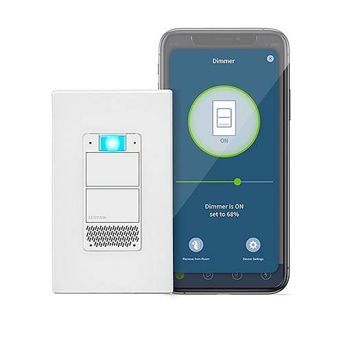 Leviton DWVAA-1BW Decora Smart Voice Dimmer with Amazon Alexa Built-in