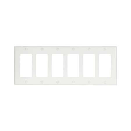 2166wbox wallplate 6g decorator thermoset std wh