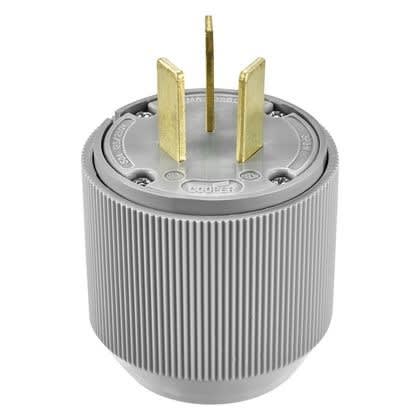 Eaton Arrow Hart 4524N Plug 50A 125/250V 3P3W Str AutoGrip GY