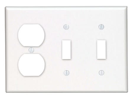 5158wbox wallplate 3g 2toggle1dup nylon std wh