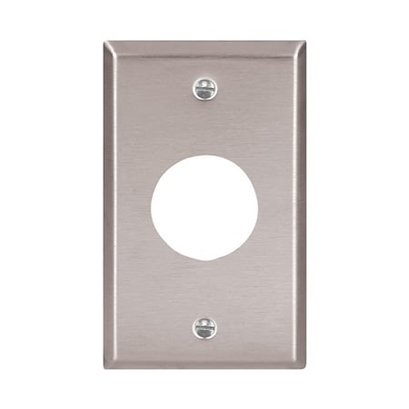 93091box wallplate 1g sgl recp 1406 hole std ss