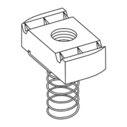 Eaton B-Line N228ZN SPRING NUT, 3/8-IN.-16 THREAD, 3/8-IN. NUT