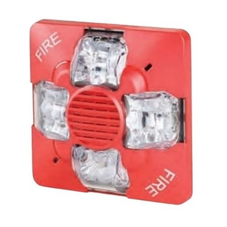 Kidde WGVRF Outdoor Strobe, 15-30CD, "FIRE", Red