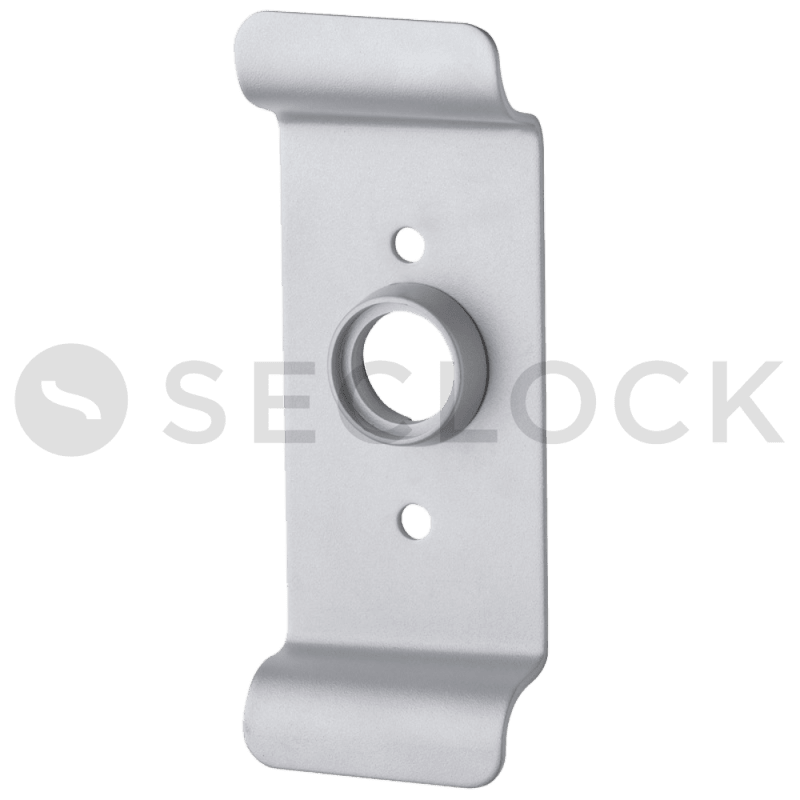 Exit Device Trim, ED2000 Series, Nightlatch, Raised Lip Pull Plate x Cylinder (Less Cylinder), Aluminum