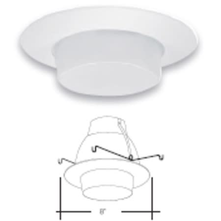 af606wh shower trim 6 white