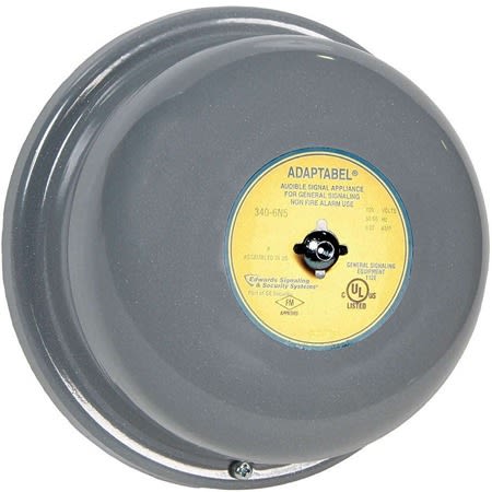 EDWARDS SIGNALING 340-6N5 Bell,120VAC,0.070A,Gray