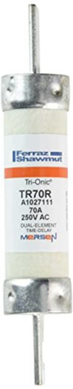 Ferraz Shawmut Tri-OniC ; Class RK5 Time-Delay Blade Fuse; 70 Amp, 250 V AC/DC Ferraz Shawmut Tri-OniC ; Class RK5 Time-Delay Blade Fuse; 70 Amp, 250 V AC/DC