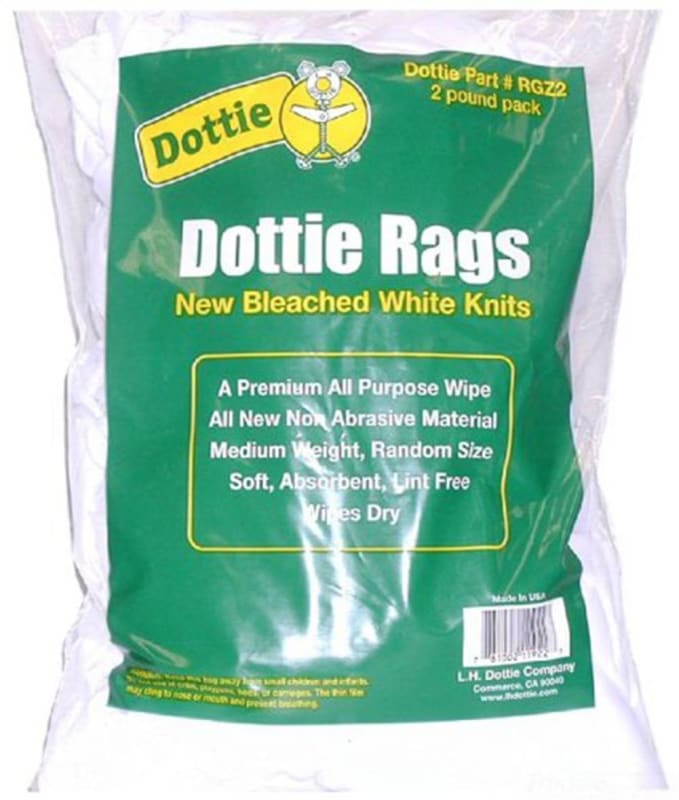Dottie RGZ2 White Knit Rags, Medium Weight - 2lb Bag Dottie RGZ2 White Knit Rags, Medium Weight - 2lb Bag