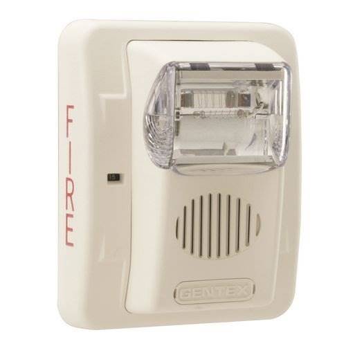 Gentex Fire Evacuation Strobe & Horn Selectable Candela Low Profile No Lettering
