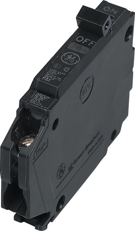 GE Industrial Solutions THQP115 1-Pole 120/240 Volt 10 kaic 15 Amp Circuit Breaker GE Industrial Solutions THQP115 1-Pole 120/240 Volt 10 kaic 15 Amp Circuit Breaker