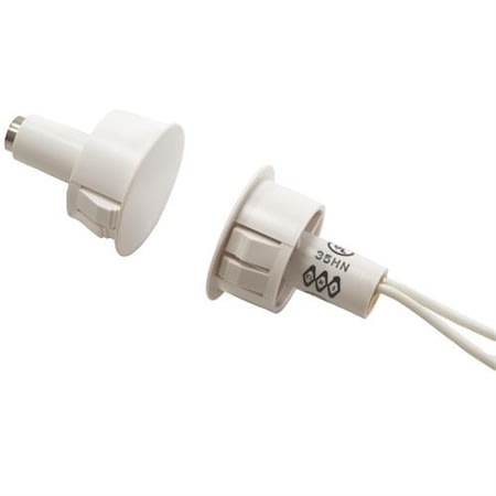 GRI 180-12WG-BL 180 Series 3/4" Steel Door Recessed Switch Set, Wide Gap, 10W, 200VDC, 0.40A, Closed Loop, Fire Rated, Black