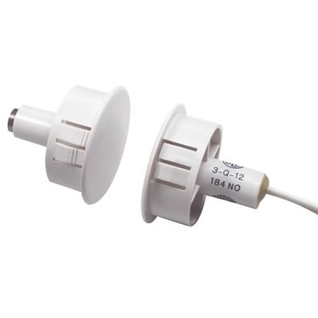 GRI 194-12WG 1" Steel Door Recessed Switch Set, Wide Gap, 5W, 175VDC, 0.25 Amp, Open/Closed SPDT, C, Brown