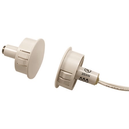 GRI 194-12WG 1" Steel Door Recessed Switch Set, Wide Gap, 5W, 175VDC, 0.25 Amp, Open/Closed SPDT, C, White