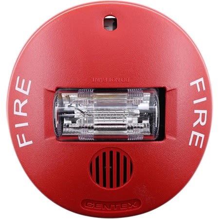 Gentex GCC24CR GCC 24VDC Selectable Candela, Low Profile Evacuation Horn/Strobe, Red