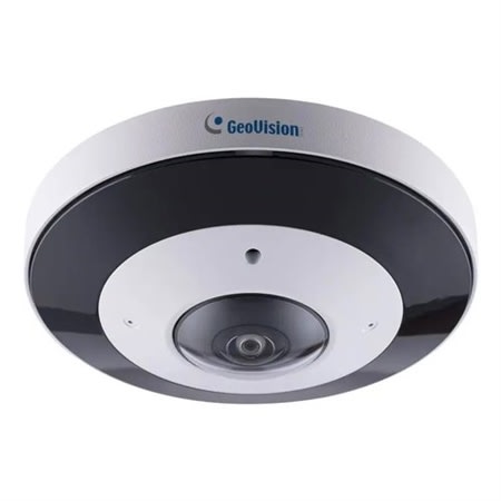 GeoVision GU-GFER12800 AI 12MP H.265 Super Low Lux IR Fisheye Rugged IP Camera, 1.65mm Fixed Lens