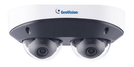 GeoVision 125-TMS8800-0010 4MP 2 Dual Sensor Fixed IP Dome Camera, 2.8mm Lens