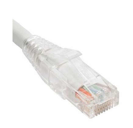 ICC CAT6 Clear Boot Patch Cord, White, 3 FT, Single