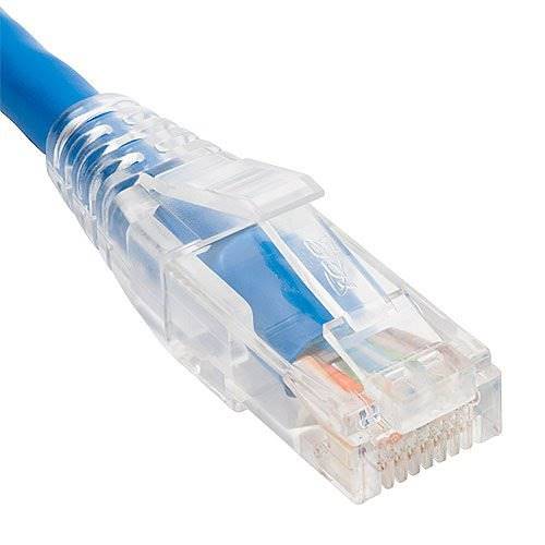 ICC ICPCST14BL CAT6 Clear Slimline Boot Patch Cord, 14', Blue